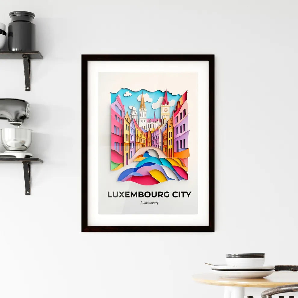 Vivid Luxembourg City, Luxembourg, Framed Wall Art