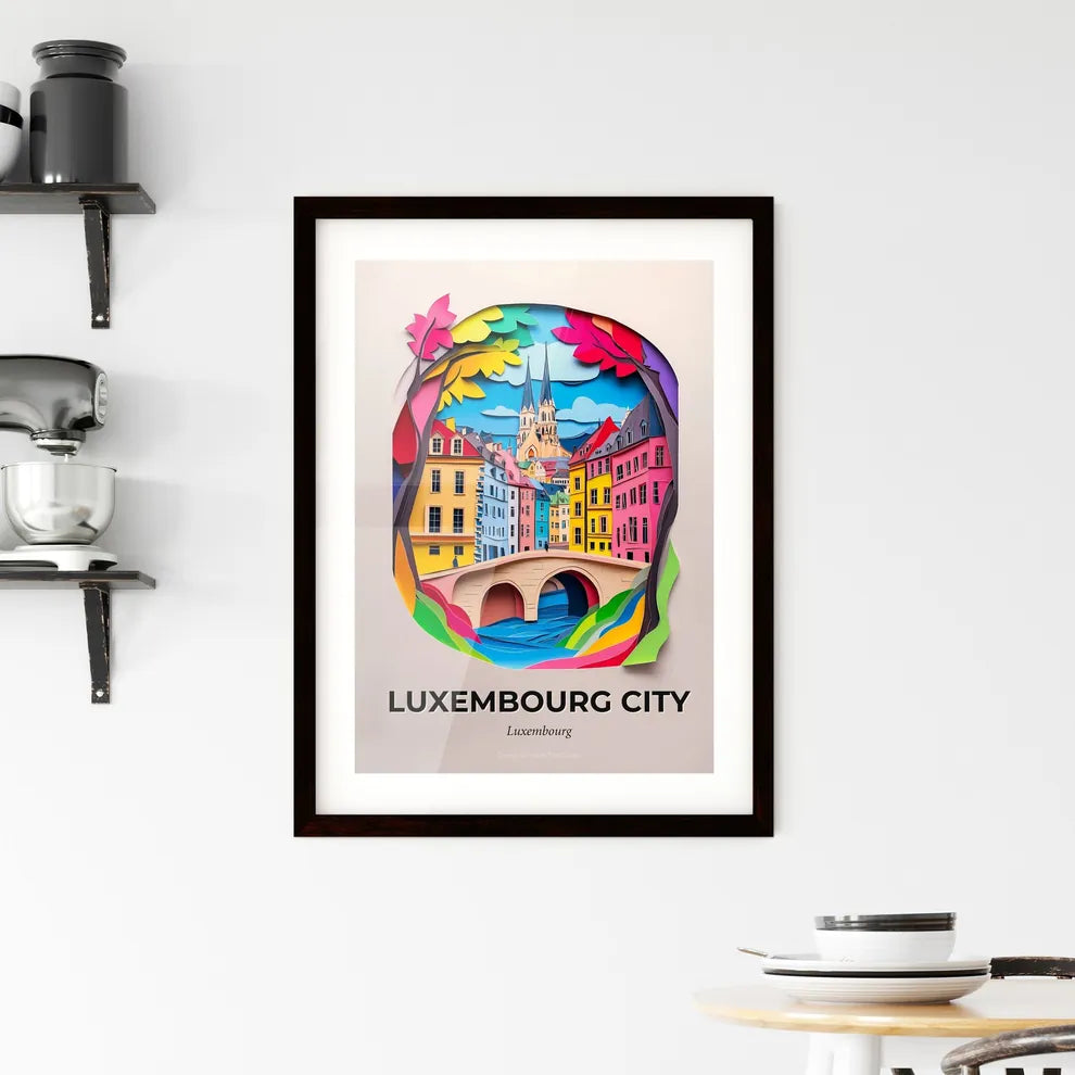 Vivid Luxembourg City, Luxembourg, Framed Wall Art