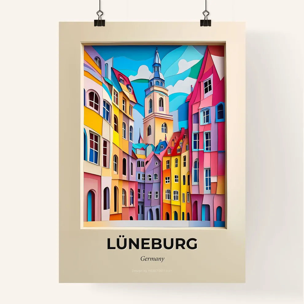 Vivid Luneburg, Germany, Colorful Poster
