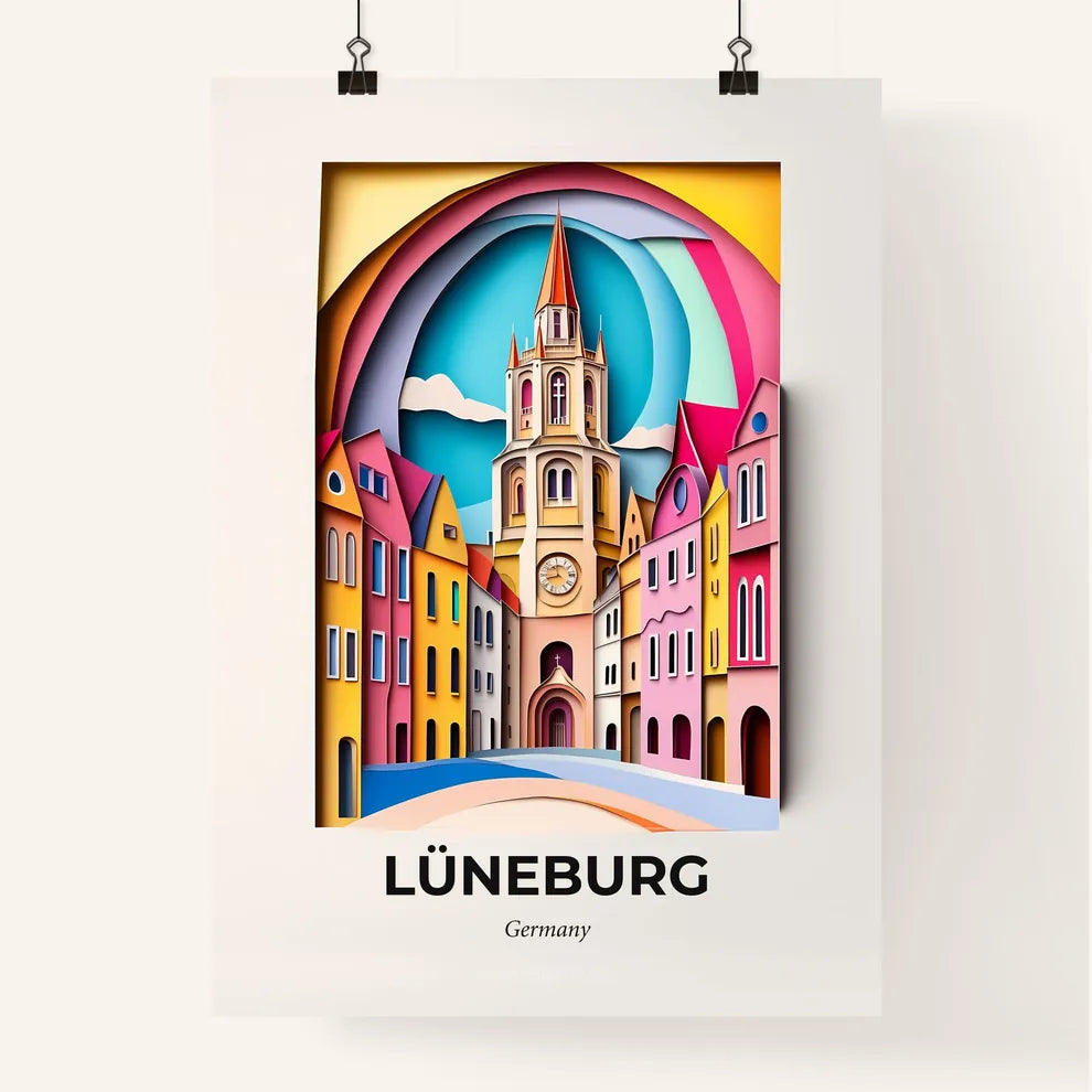 Vivid Luneburg, Germany, Colorful Poster