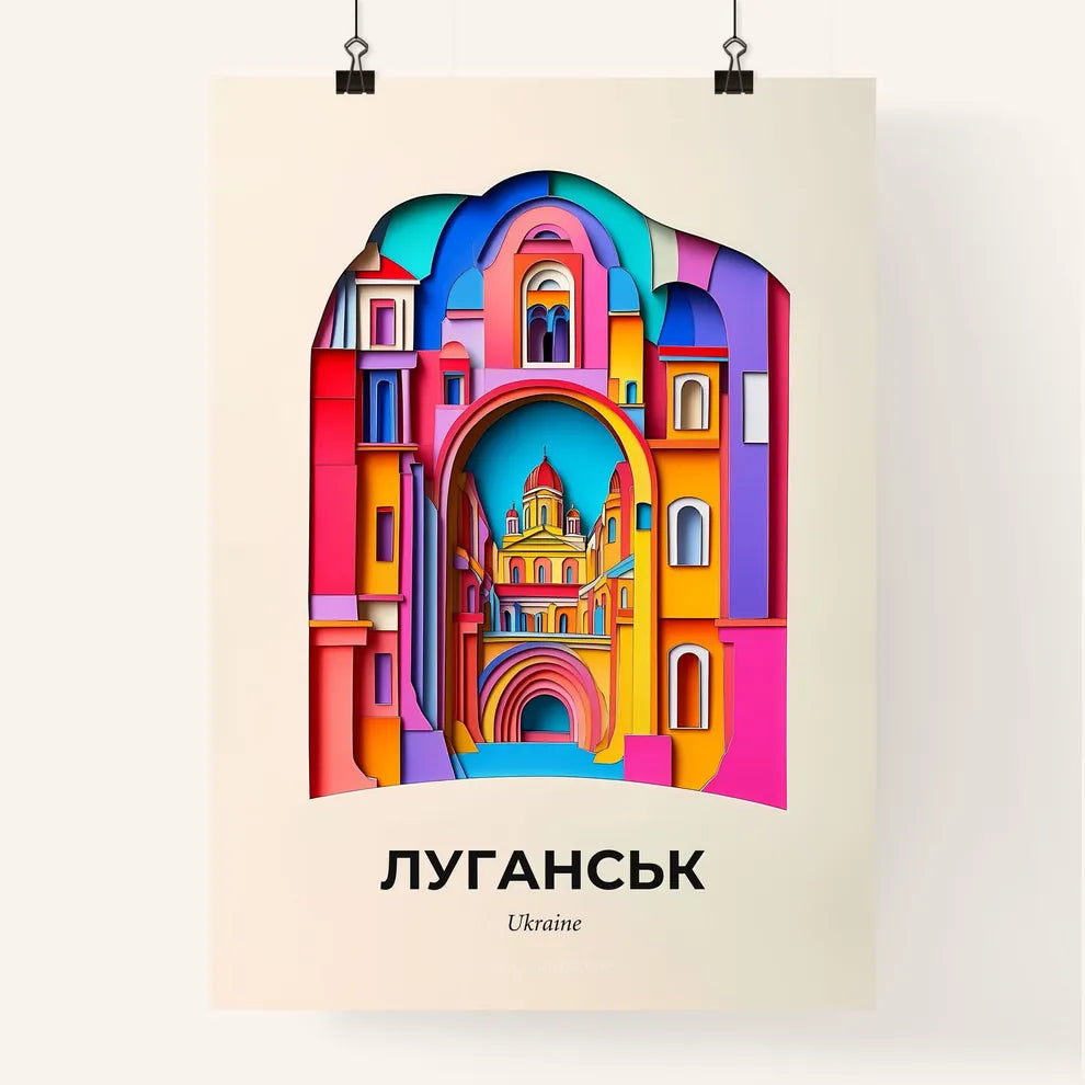 Vivid Luhansk, Ukraine, Colorful Poster