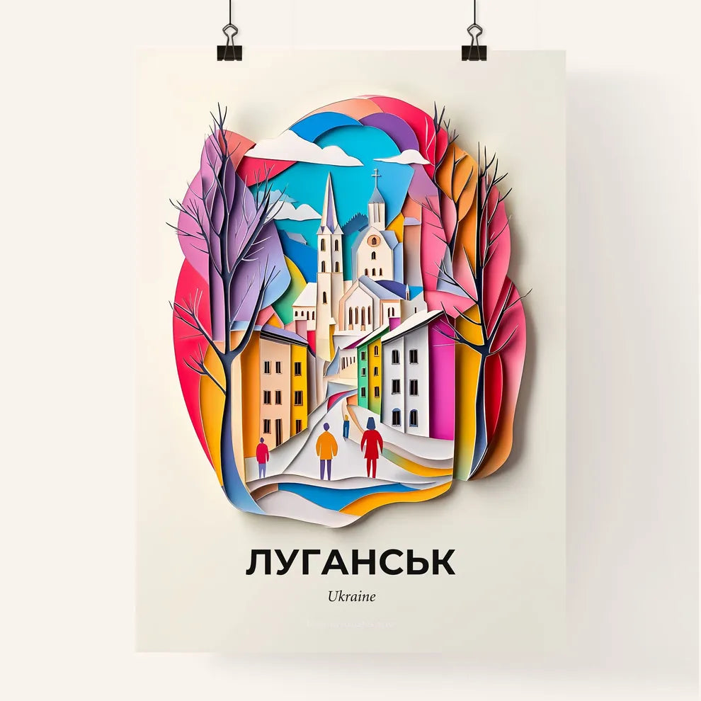 Vivid Luhansk, Ukraine, Colorful Poster