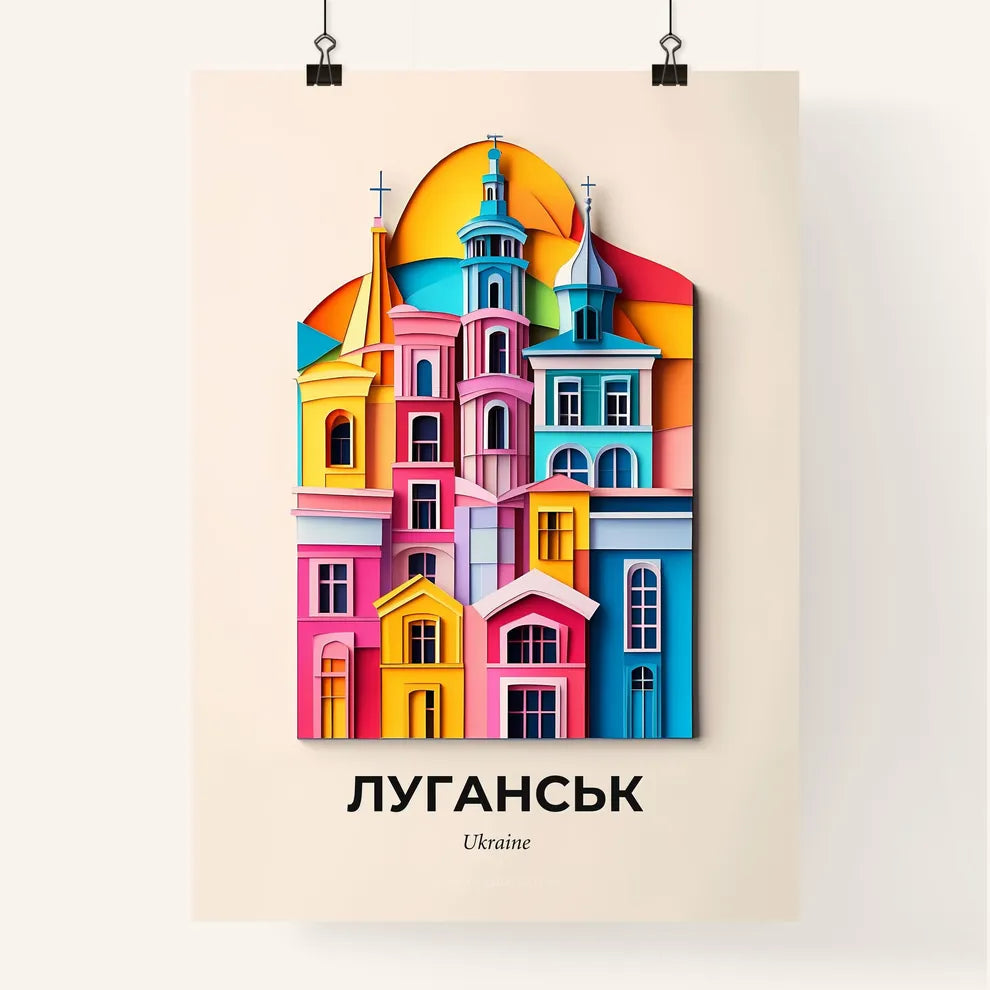 Vivid Luhansk, Ukraine, Colorful Poster