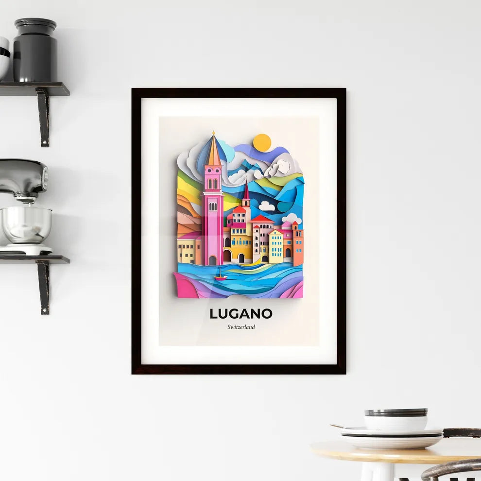 Vivid Lugano, Switzerland, Framed Wall Art