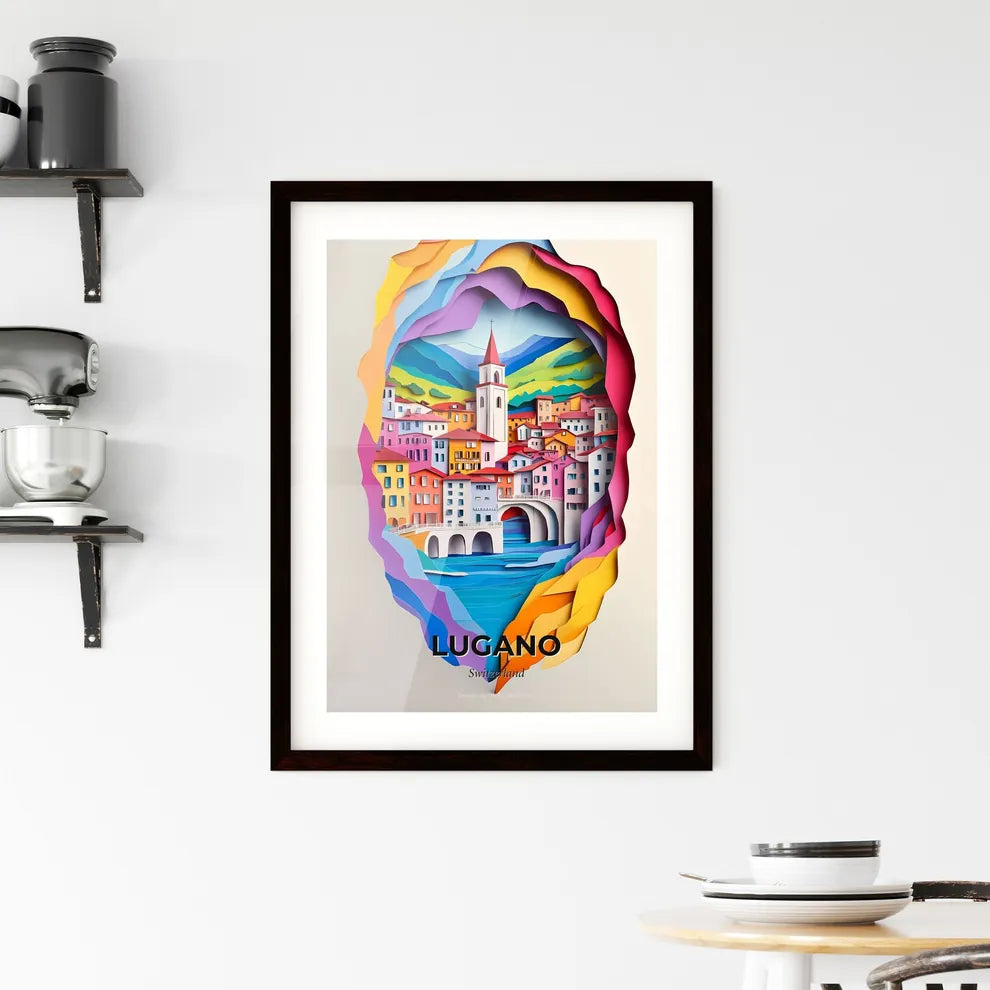 Vivid Lugano, Switzerland, Framed Wall Art