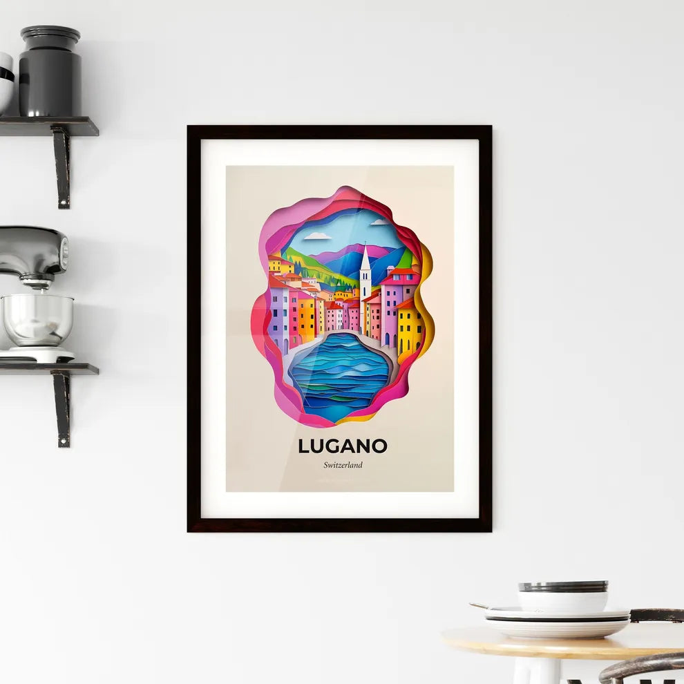 Vivid Lugano, Switzerland, Framed Wall Art