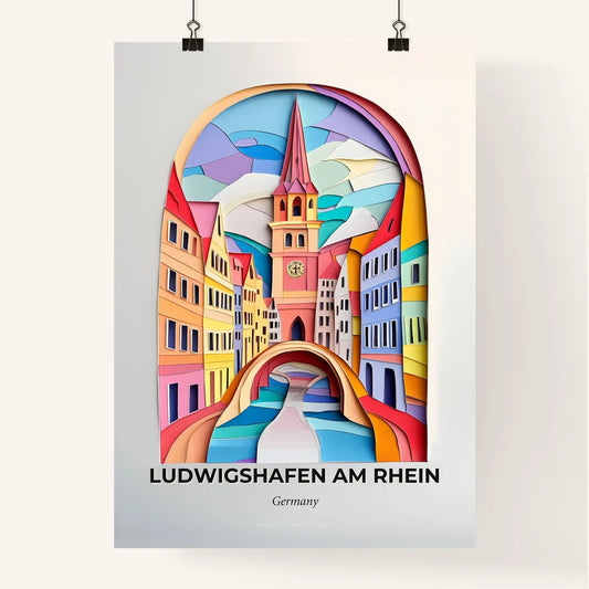 Vivid Ludwigshafen am Rhein, Germany, Colorful Poster