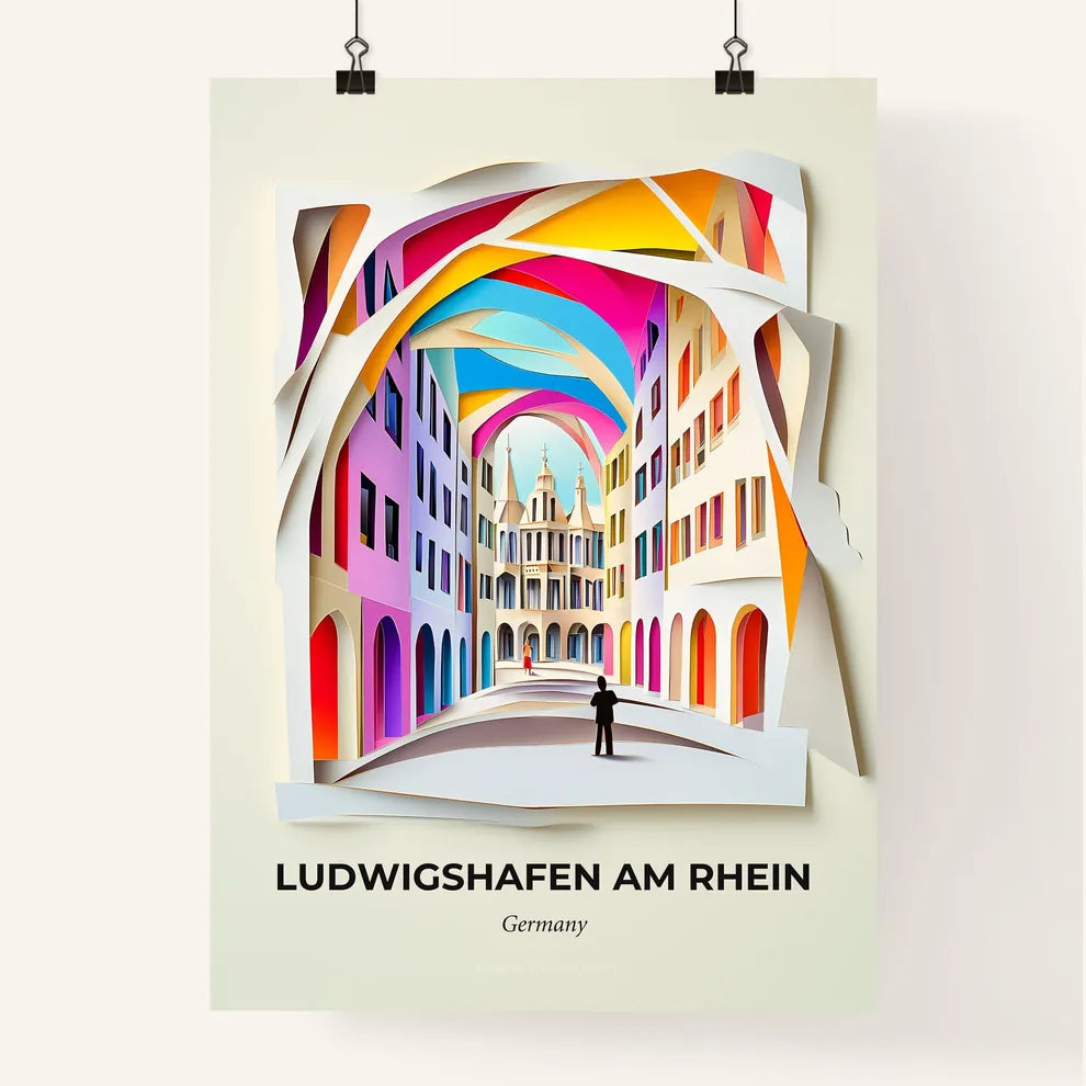 Vivid Ludwigshafen am Rhein, Germany, Colorful Poster