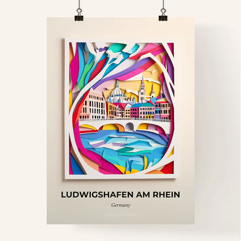 Vivid Ludwigshafen am Rhein, Germany, Colorful Poster