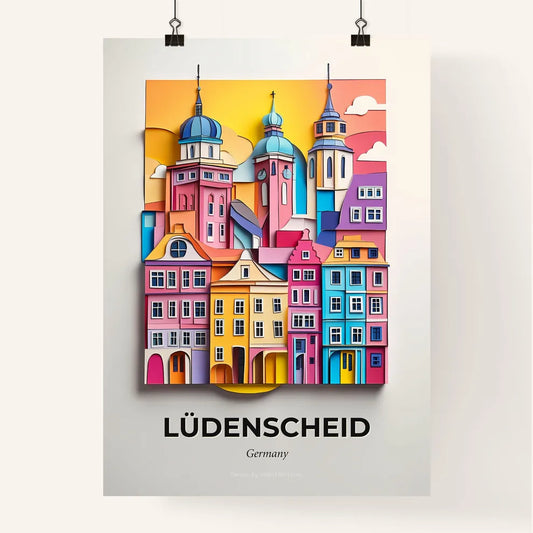 Vivid Ludenscheid, Germany, Colorful Poster