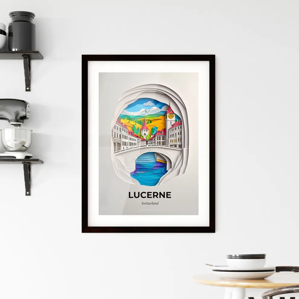 Vivid Lucerne, Switzerland, Framed Wall Art