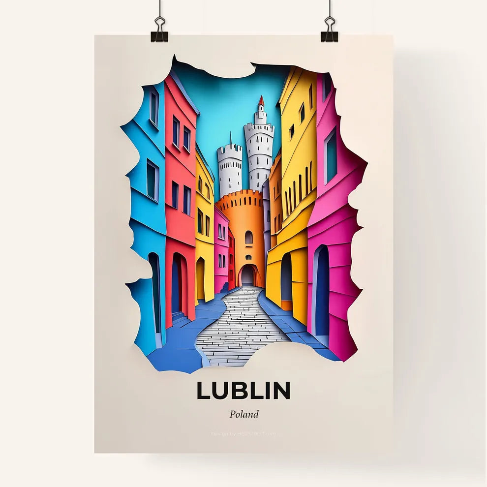 Vivid Lublin, Poland, Colorful Poster