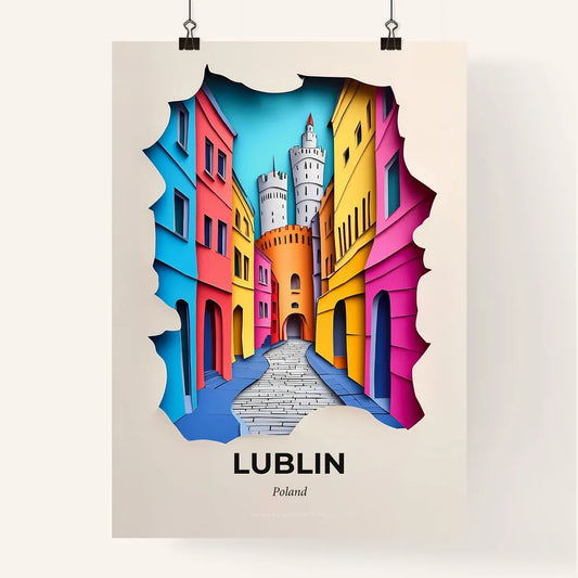 Vivid Lublin, Poland, Colorful Poster