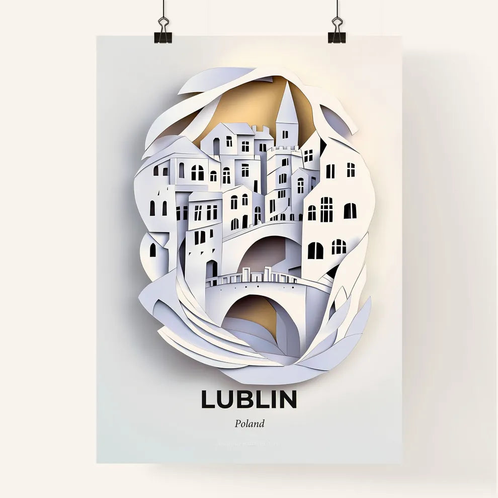 Vivid Lublin, Poland, Colorful Poster