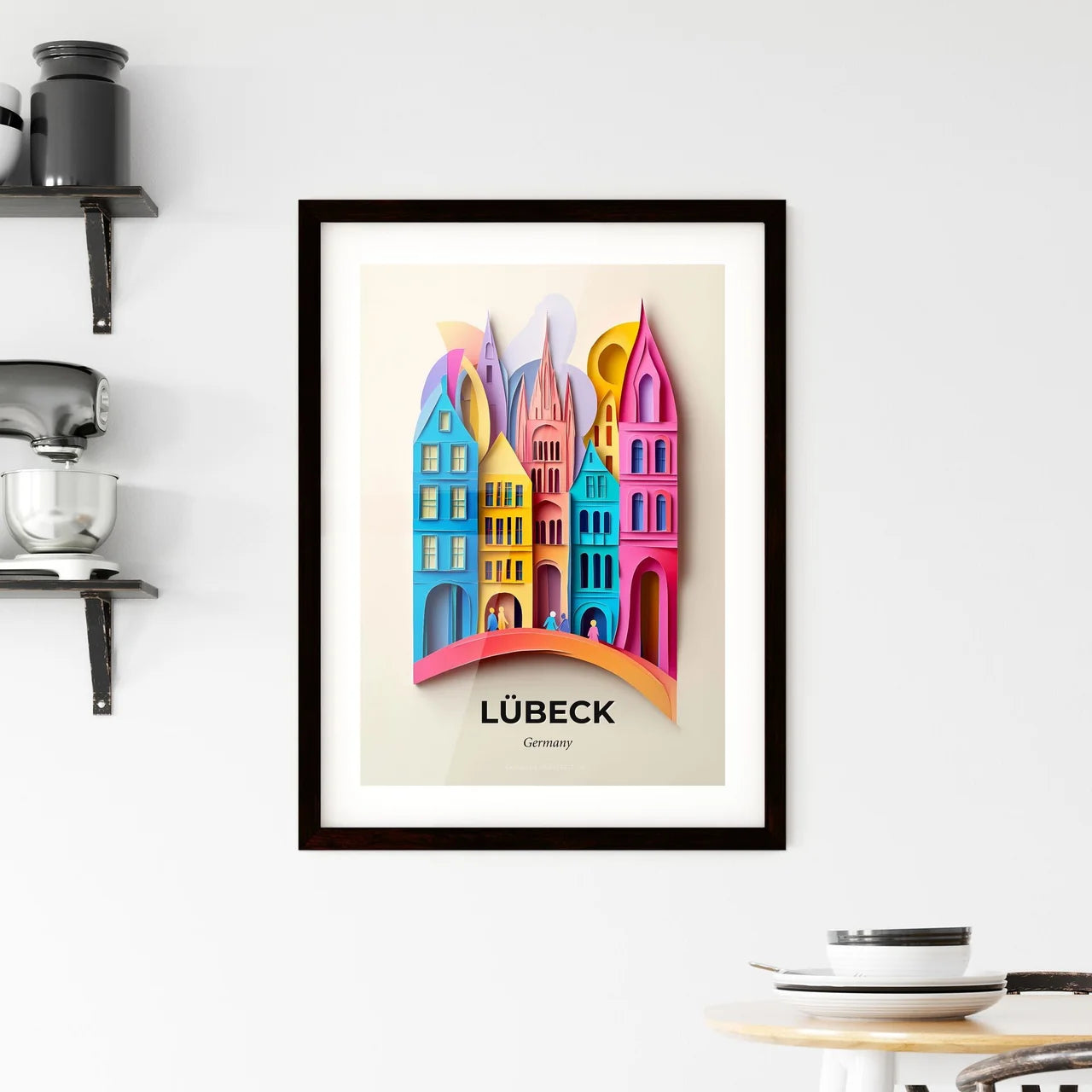 Vivid Lubeck, Germany, Framed Wall Art
