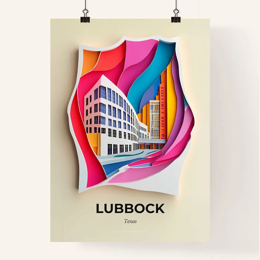Vivid Lubbock, Texas, Colorful Poster