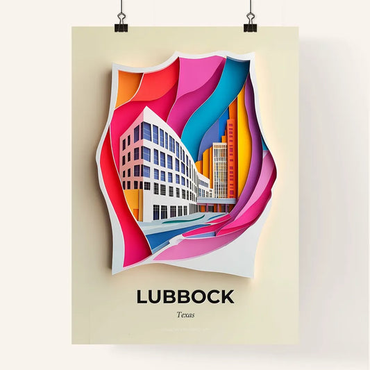 Vivid Lubbock, Texas, Colorful Poster