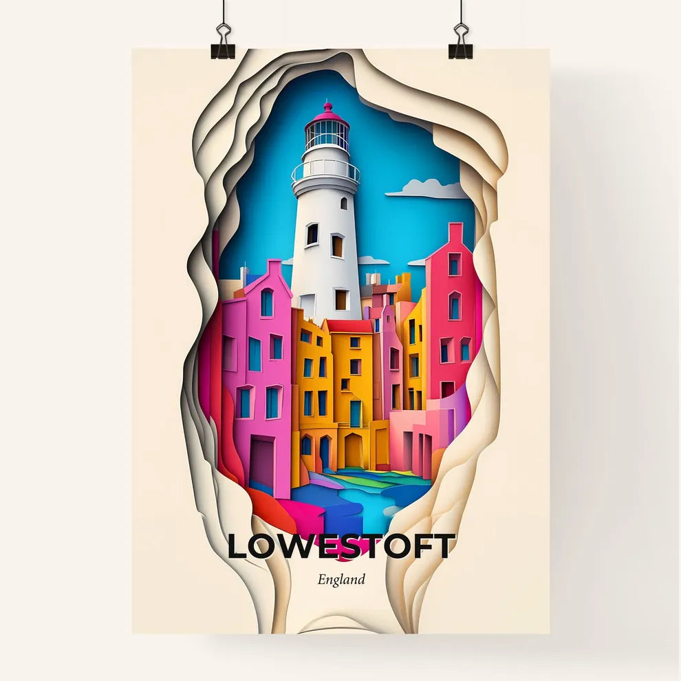 Vivid Lowestoft, England, Colorful Poster