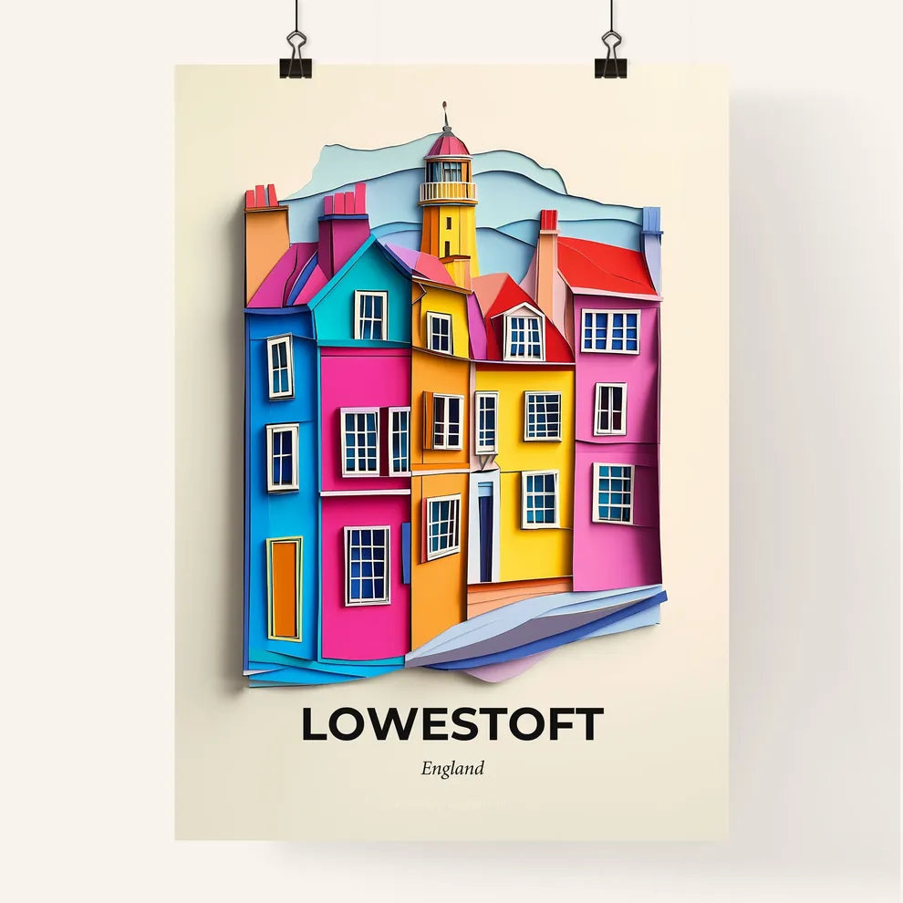 Vivid Lowestoft, England, Colorful Poster