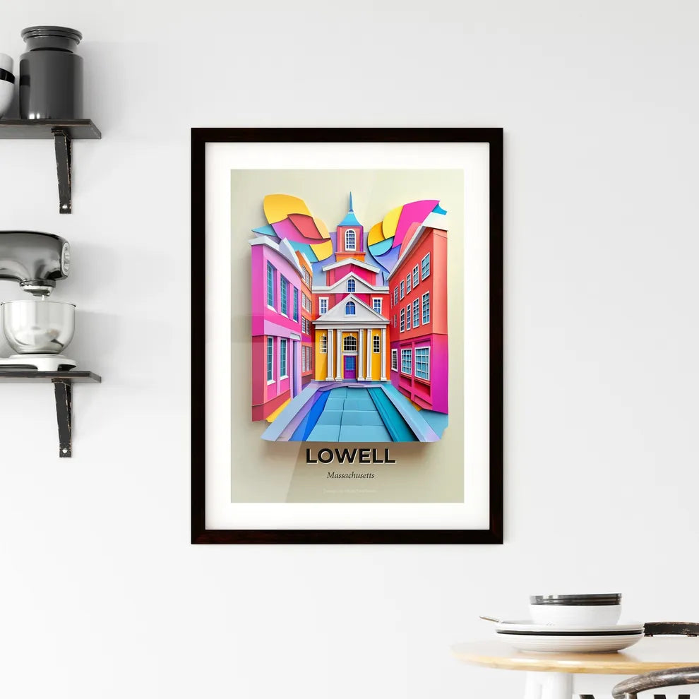 Vivid Lowell, Massachusetts, Framed Wall Art