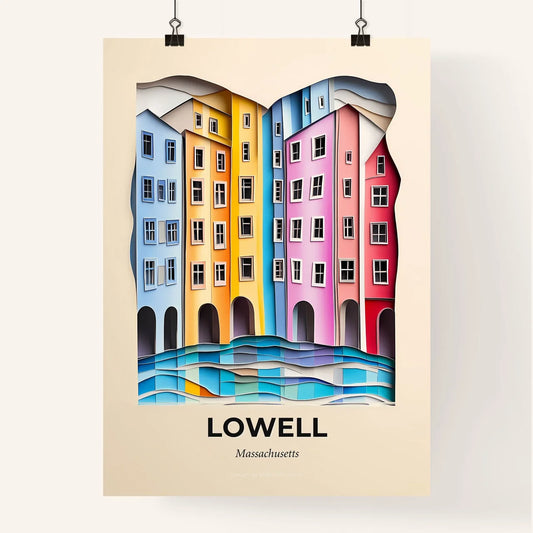 Vivid Lowell, Massachusetts, Colorful Poster