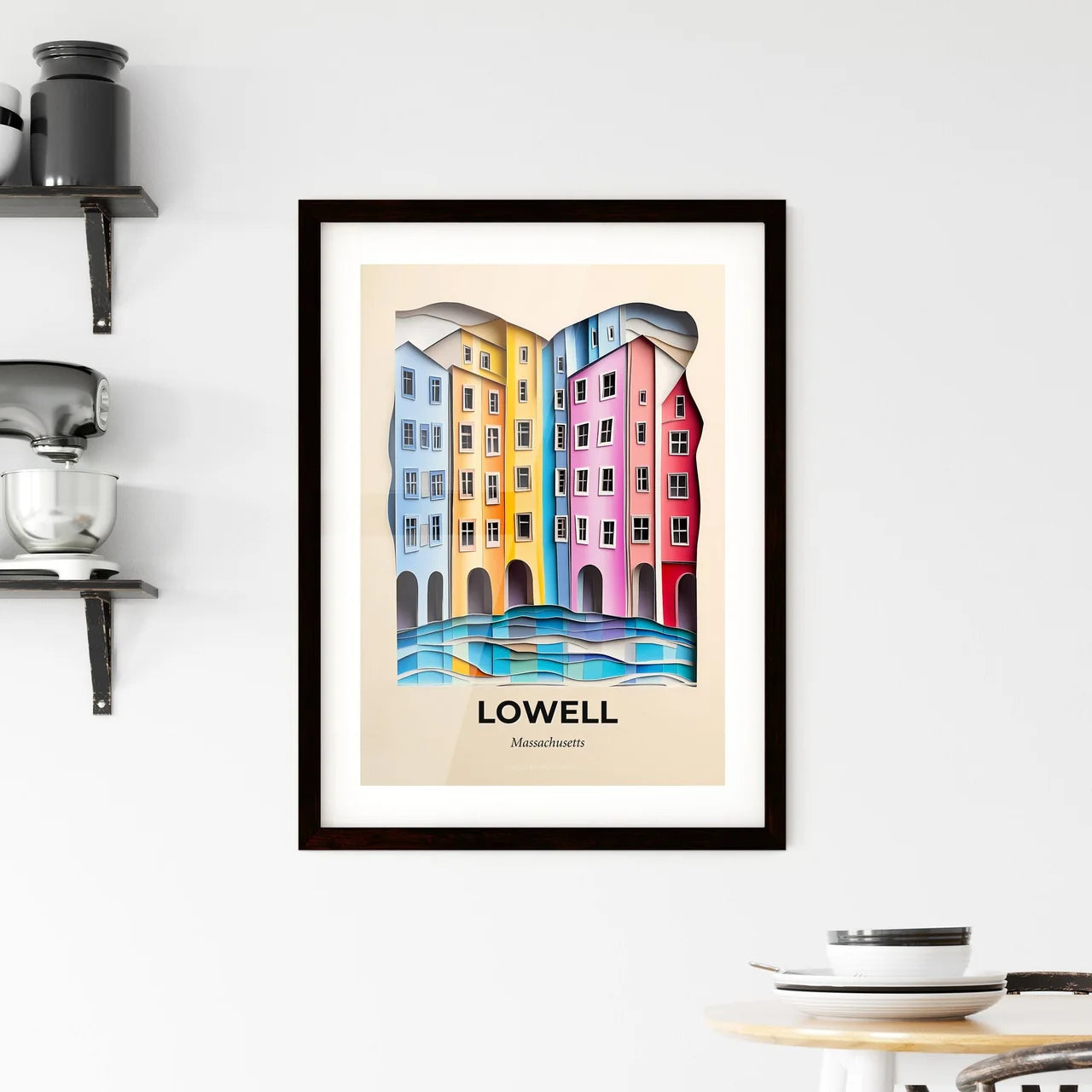 Vivid Lowell, Massachusetts, Framed Wall Art