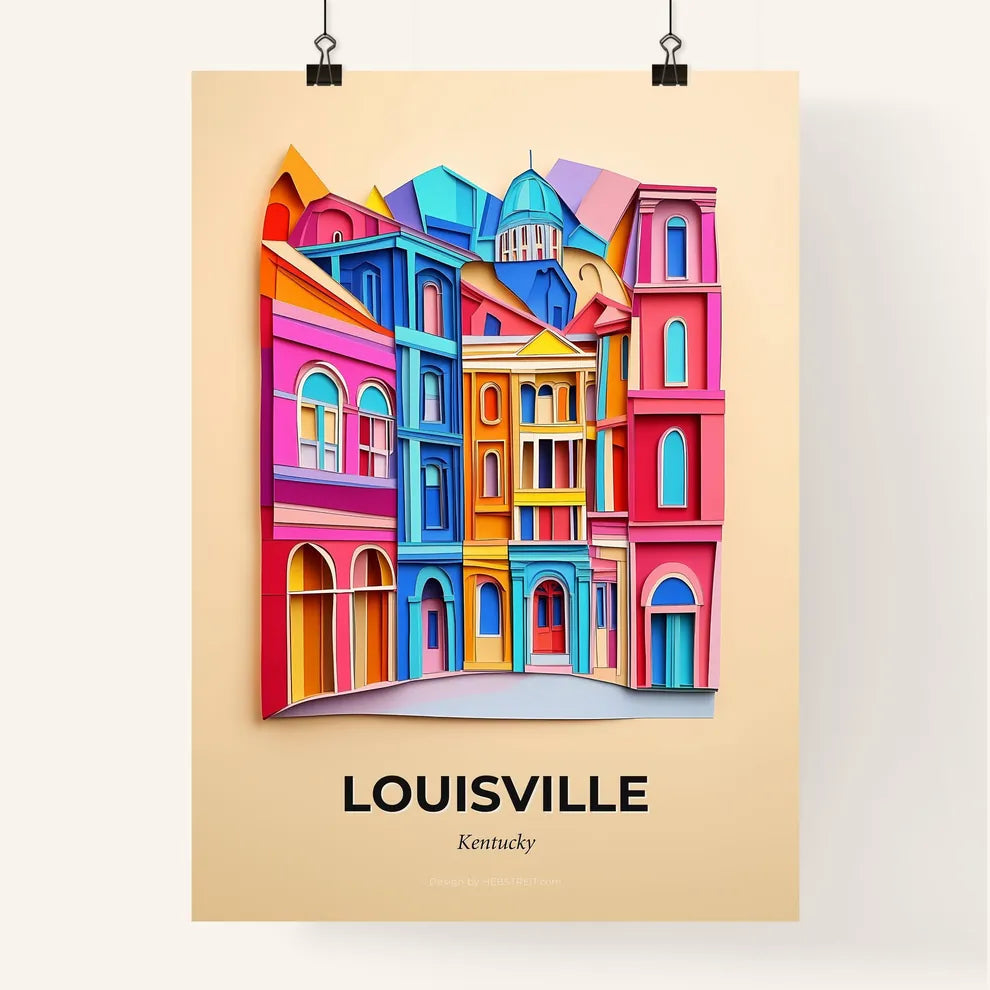 Vivid Louisville, Kentucky, Colorful Poster