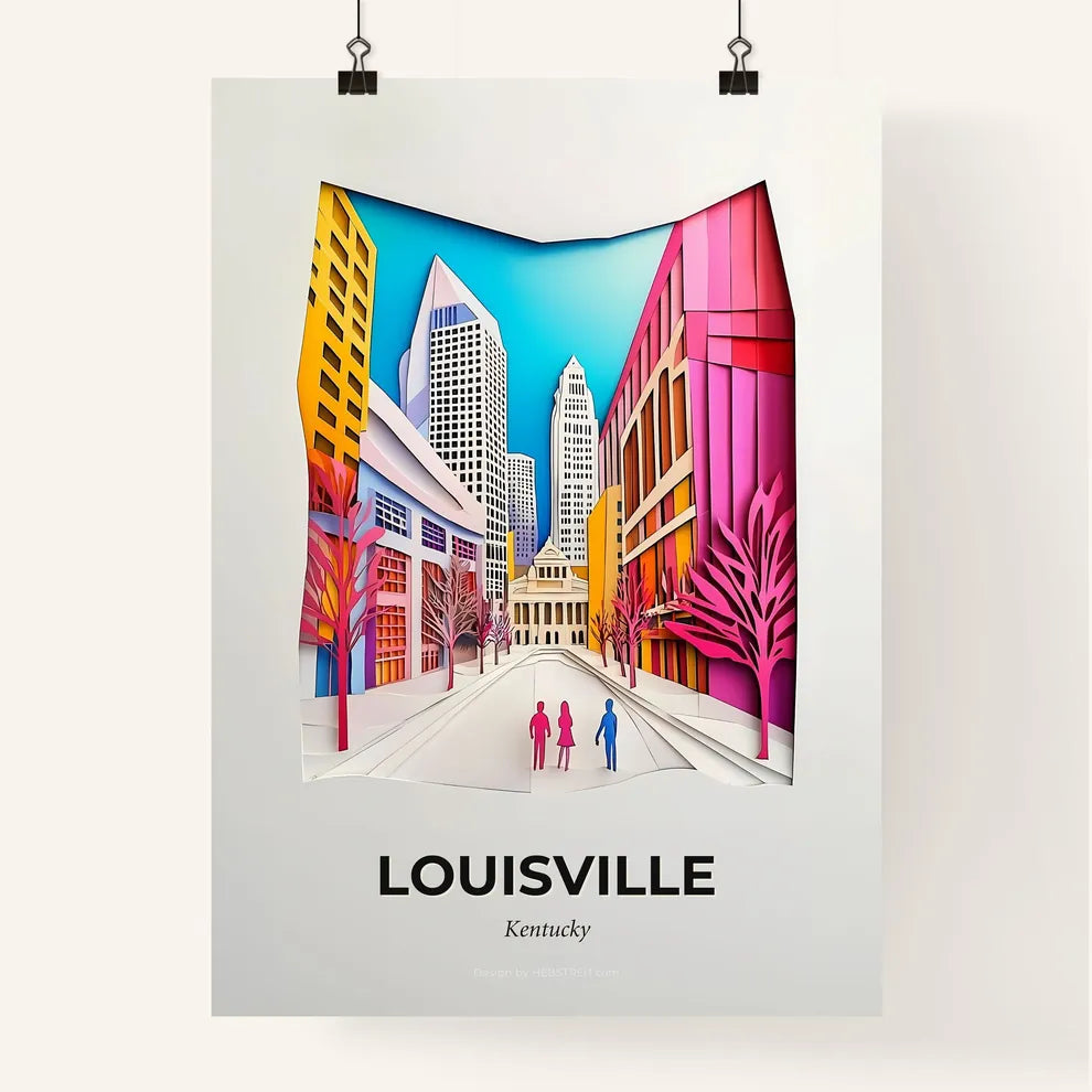 Vivid Louisville, Kentucky, Colorful Poster