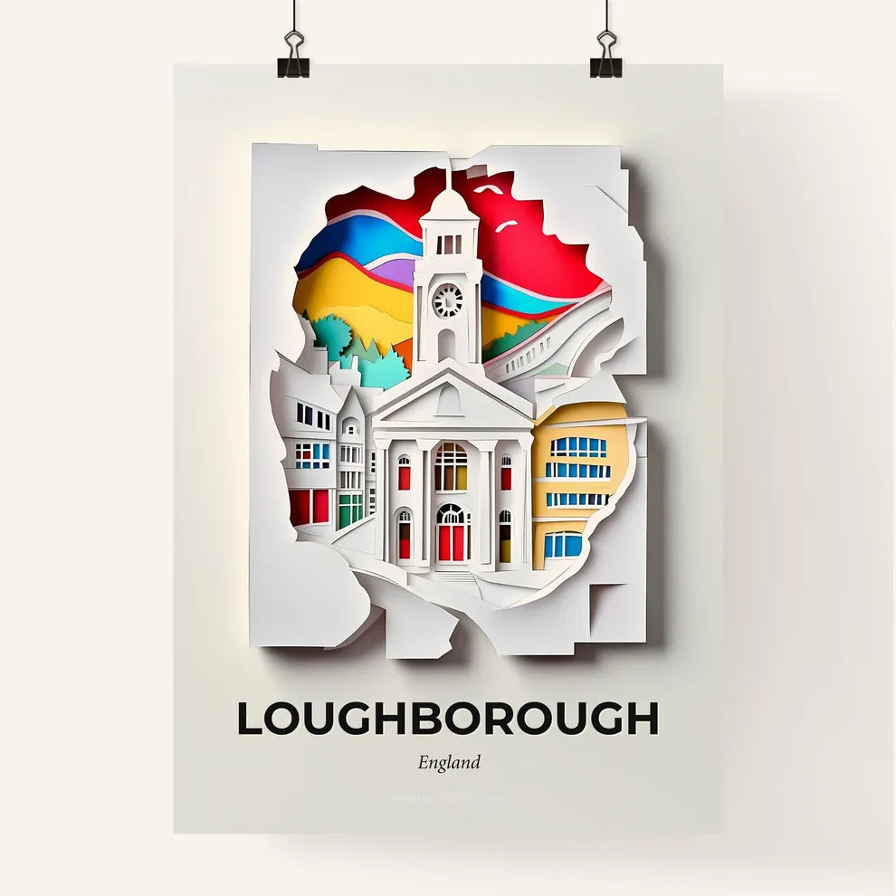 Vivid Loughborough, England, Colorful Poster