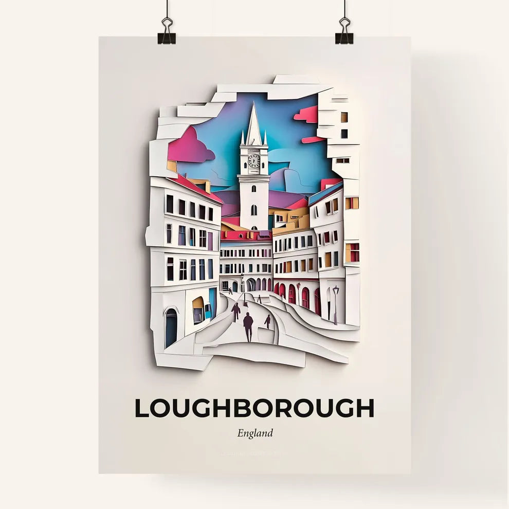 Vivid Loughborough, England, Colorful Poster