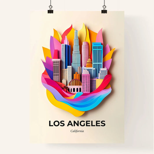 Vivid Los Angeles, California, Colorful Poster