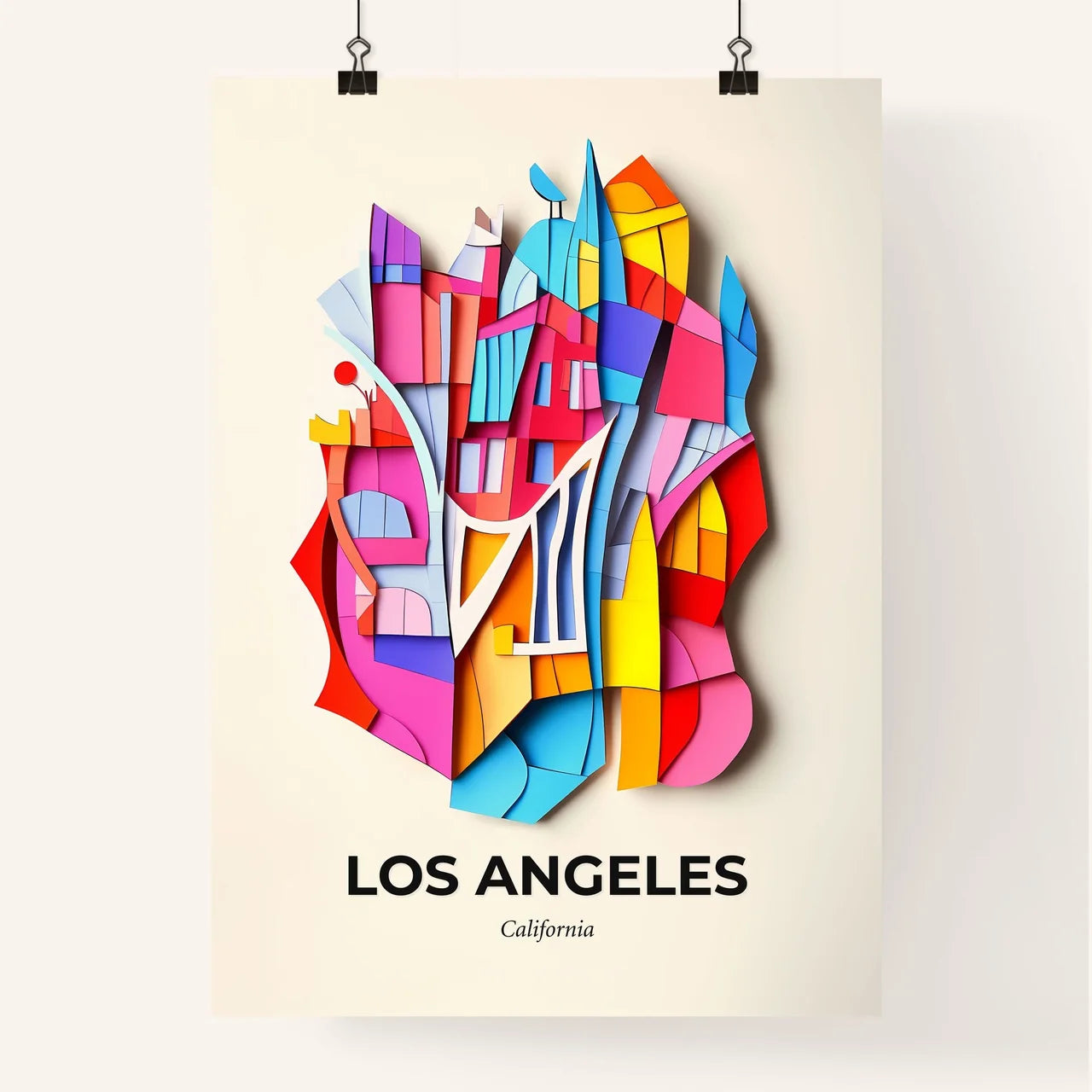 Vivid Los Angeles, California, Colorful Poster