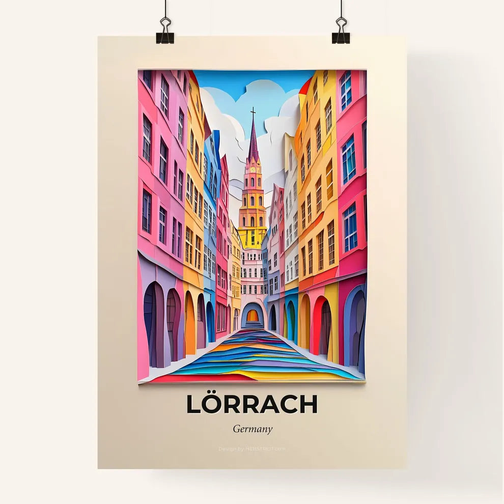 Vivid Lorrach, Germany, Colorful Poster