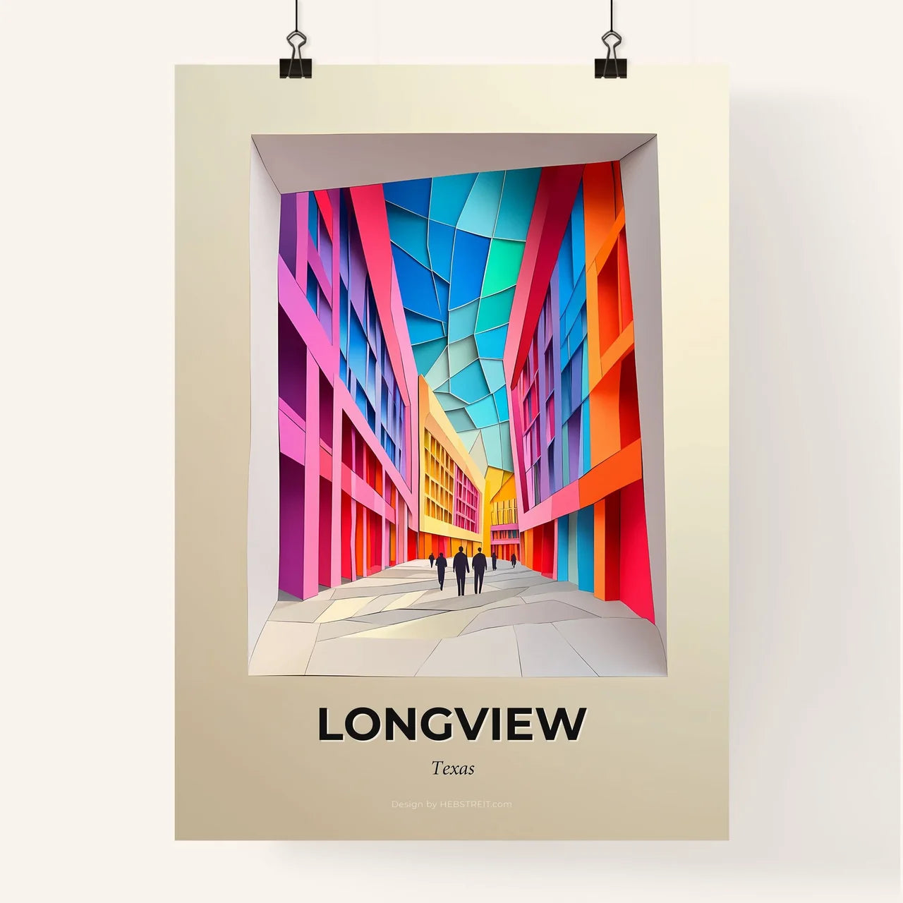 Vivid Longview, Texas, Colorful Poster