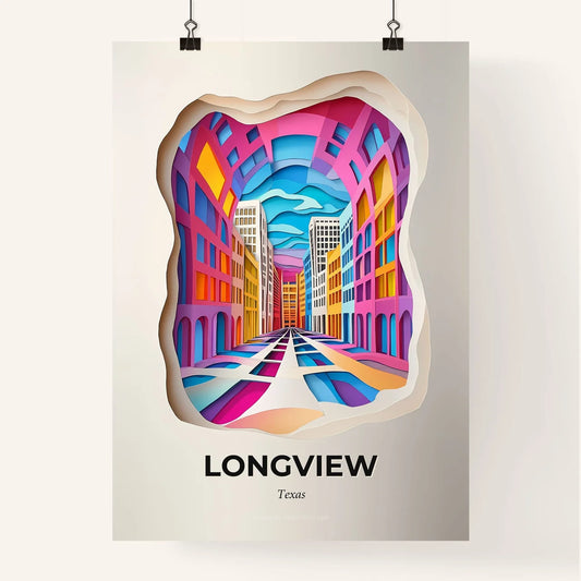 Vivid Longview, Texas, Colorful Poster