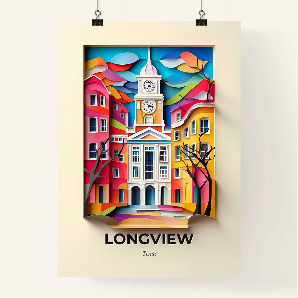 Vivid Longview, Texas, Colorful Poster