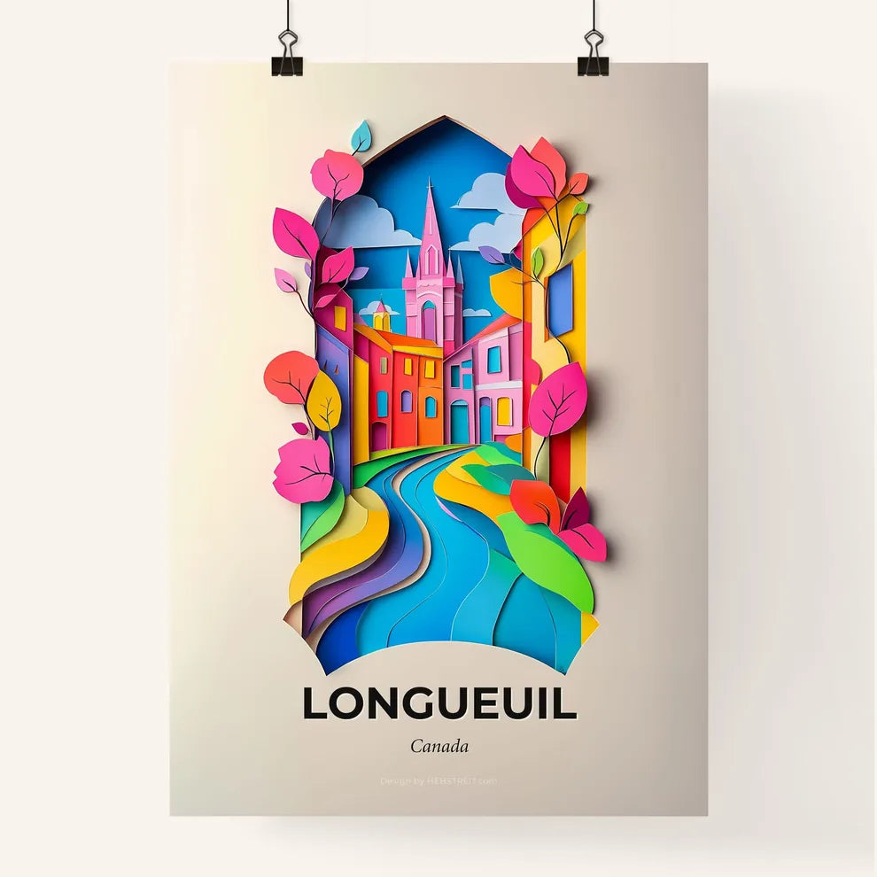 Vivid Longueuil, Canada, Colorful Poster