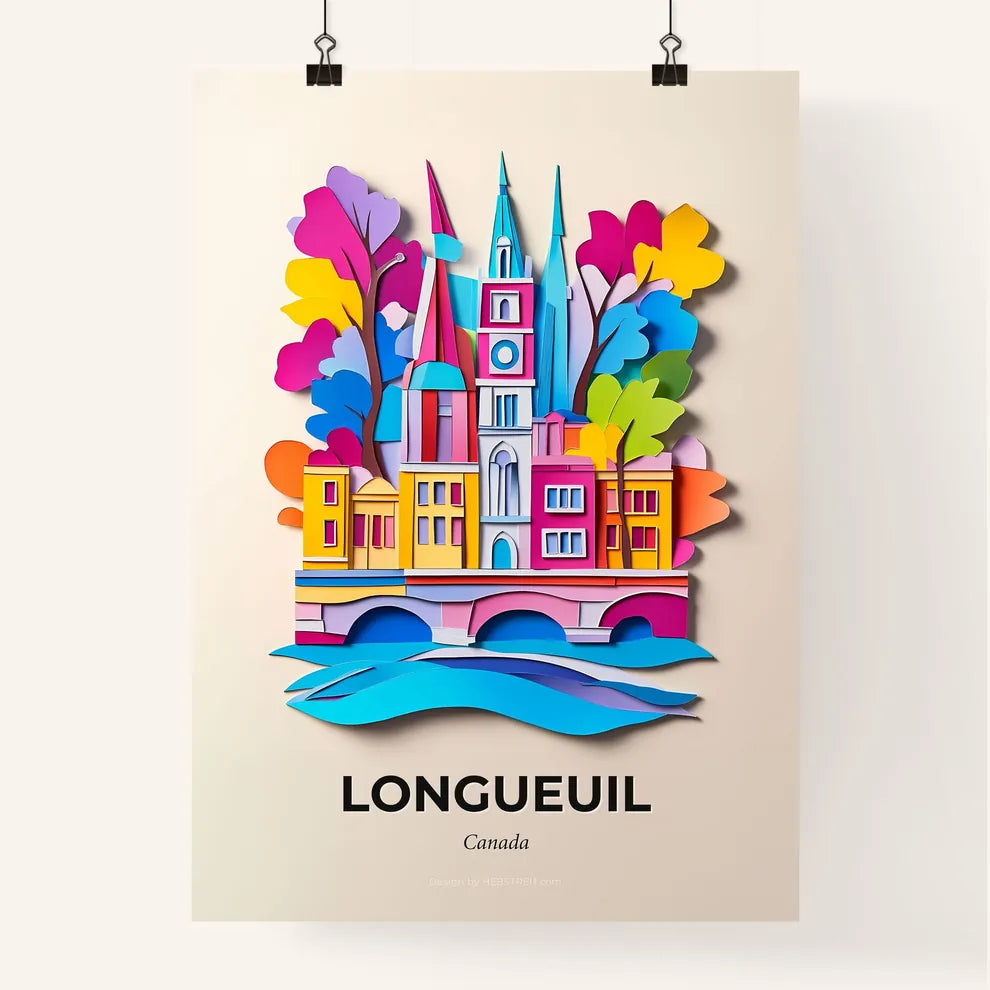 Vivid Longueuil, Canada, Colorful Poster