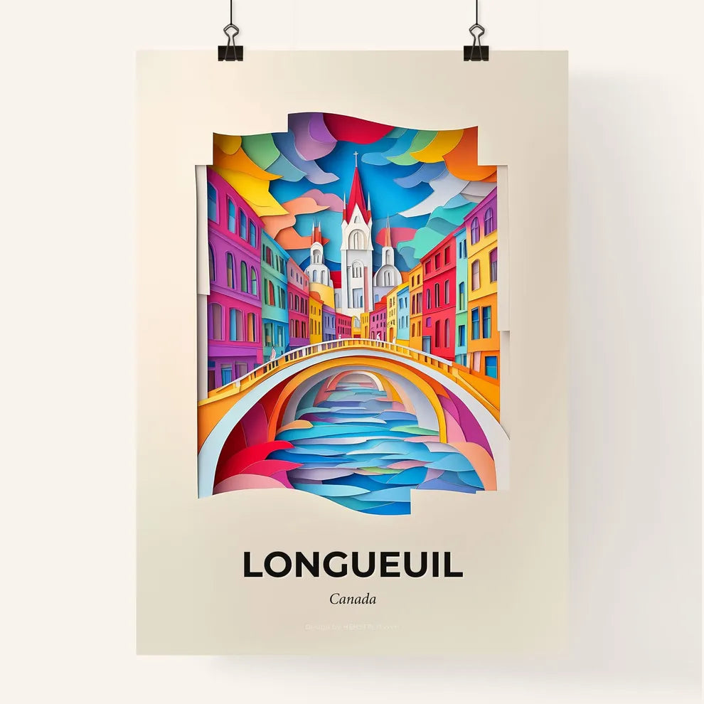 Vivid Longueuil, Canada, Colorful Poster