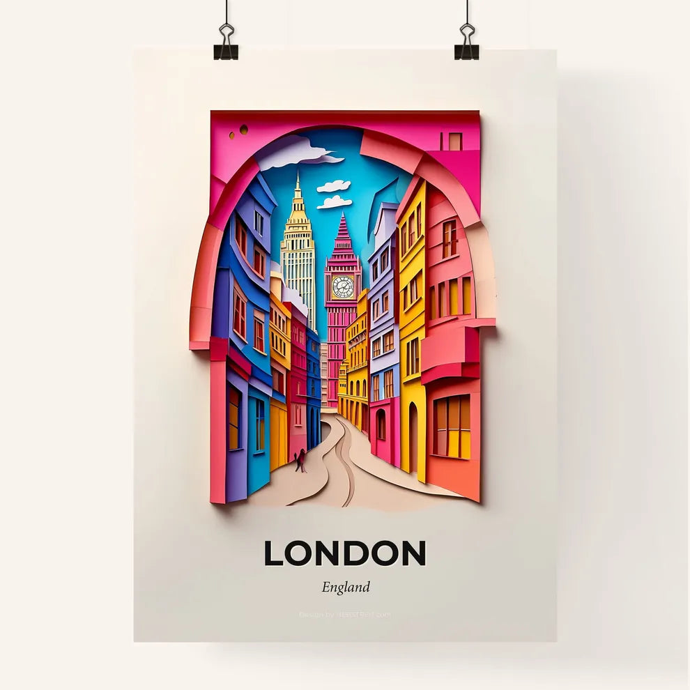 Vivid London, England, Colorful Poster