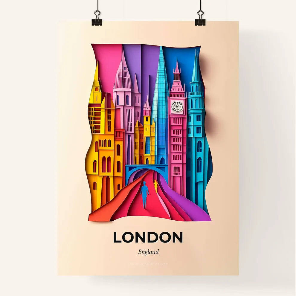 Vivid London, England, Colorful Poster