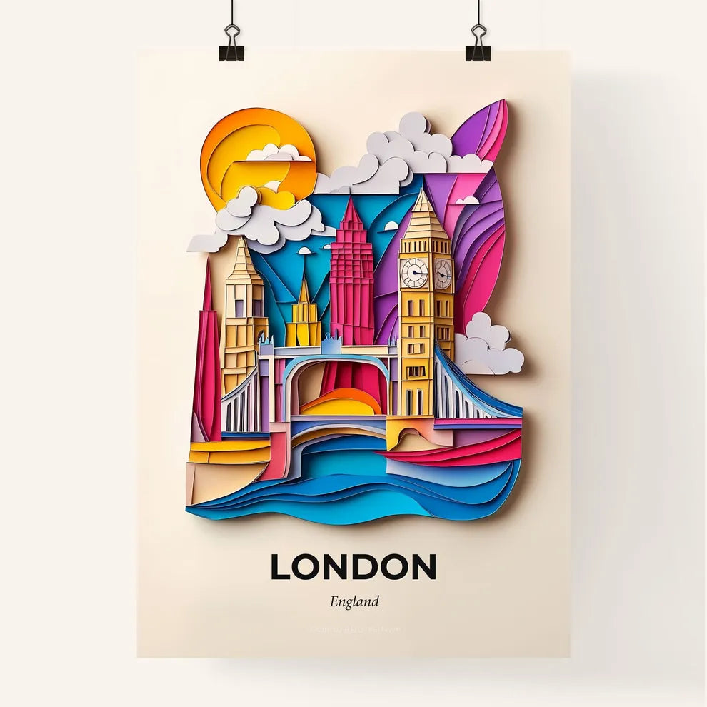 Vivid London, England, Colorful Poster