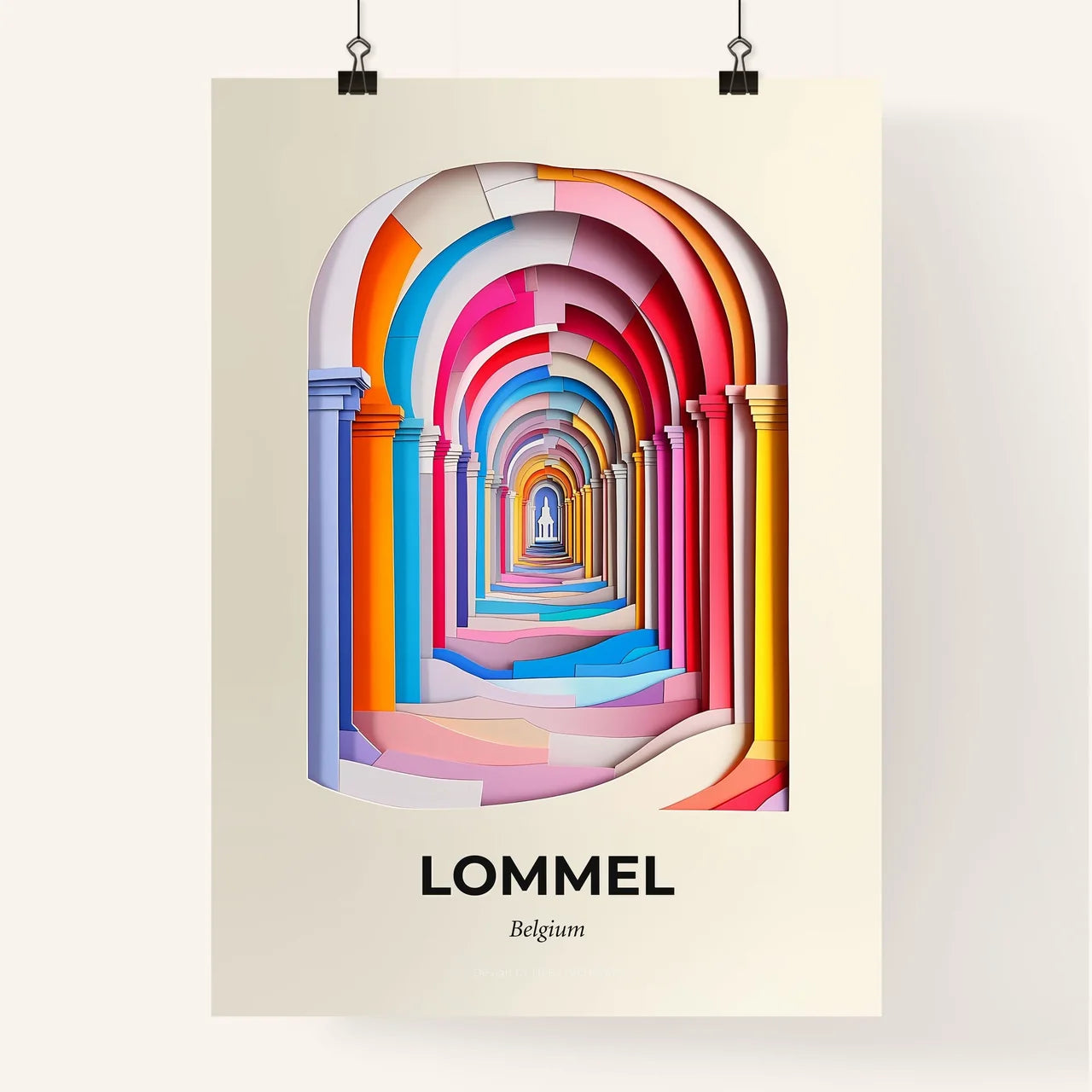 Vivid Lommel, Belgium, Colorful Poster