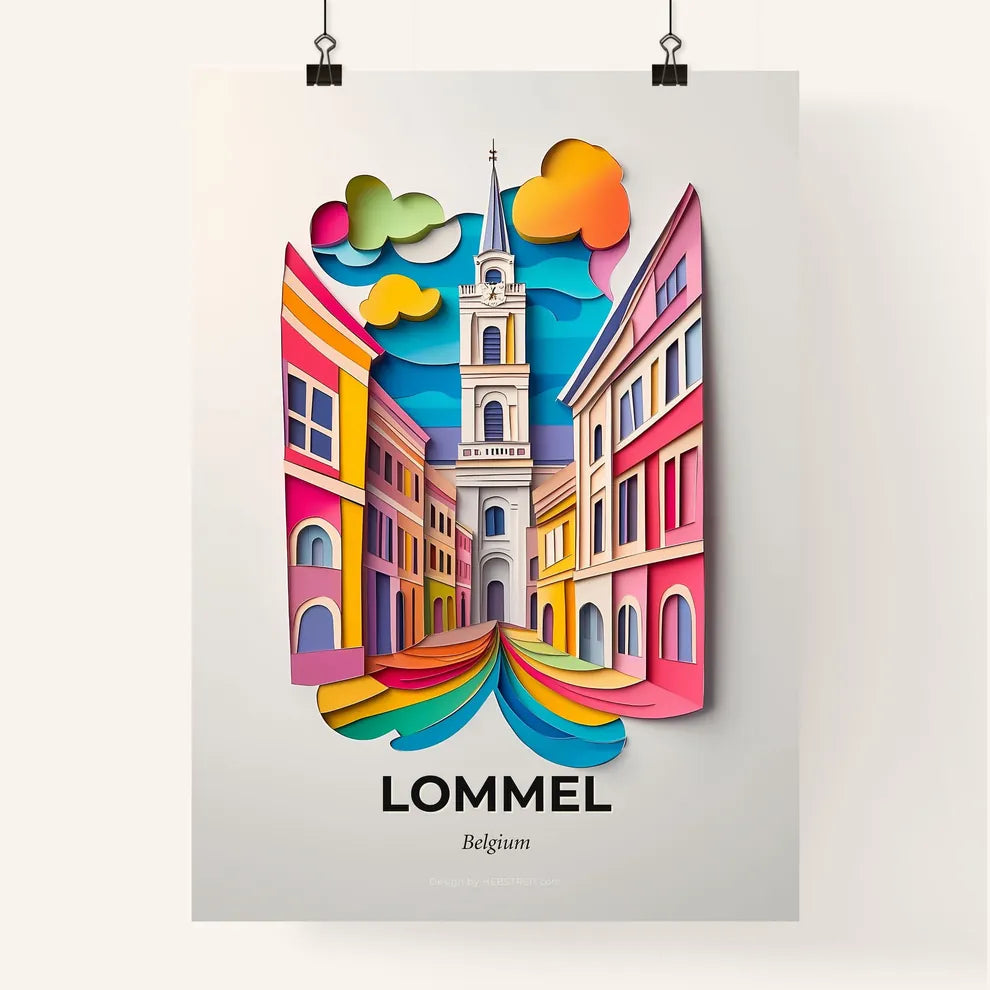 Vivid Lommel, Belgium, Colorful Poster