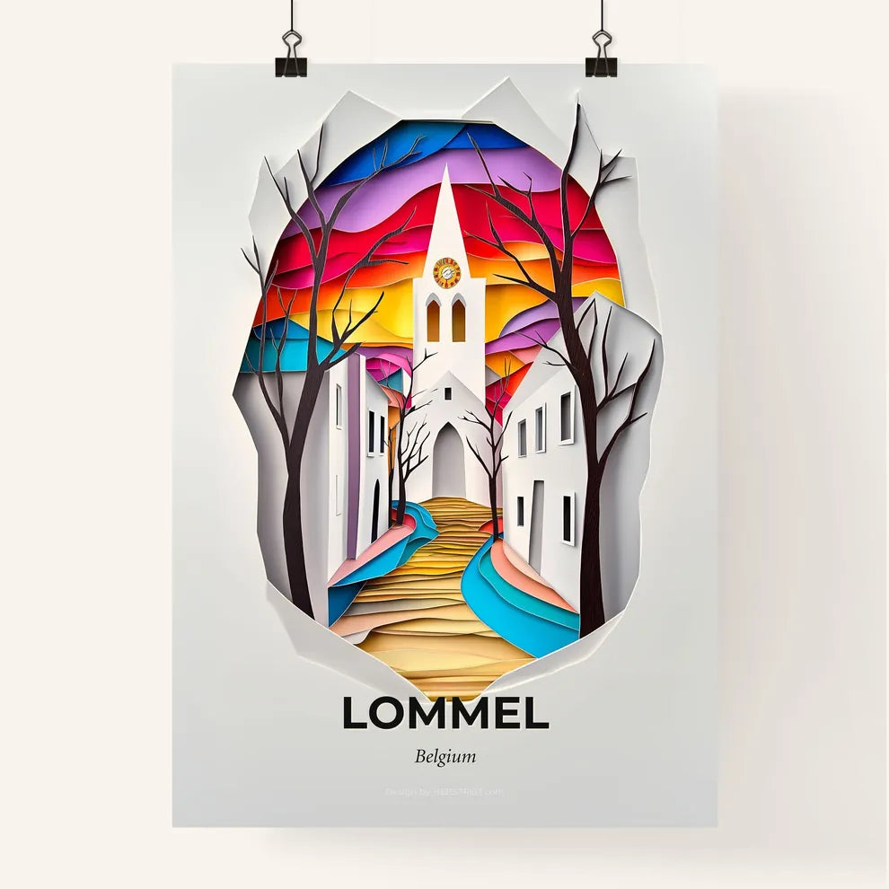 Vivid Lommel, Belgium, Colorful Poster