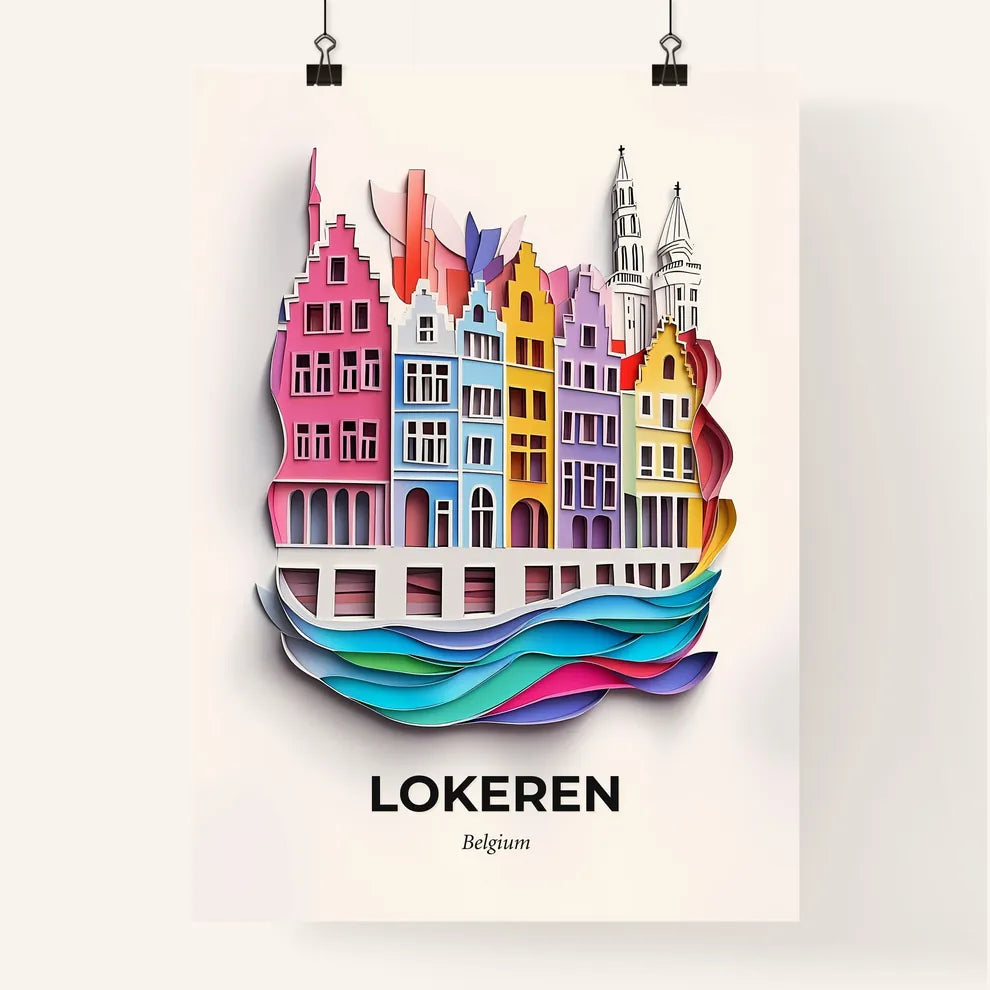 Vivid Lokeren, Belgium, Colorful Poster