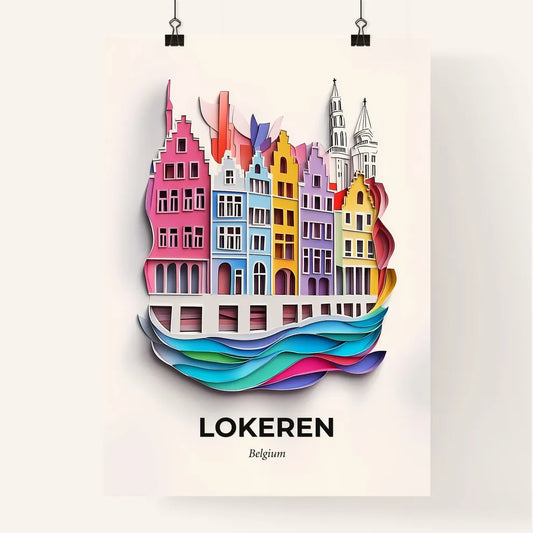 Vivid Lokeren, Belgium, Colorful Poster
