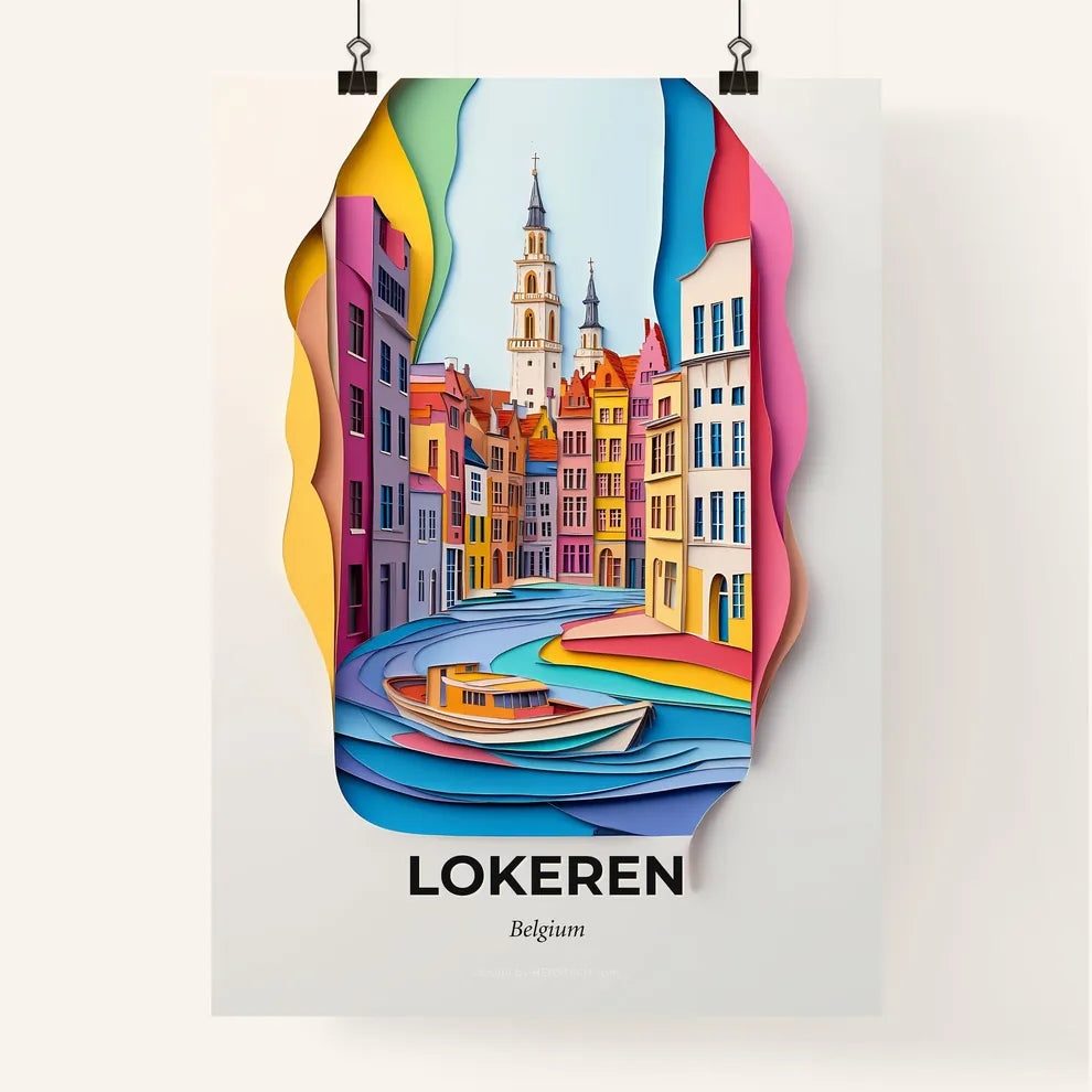 Vivid Lokeren, Belgium, Colorful Poster