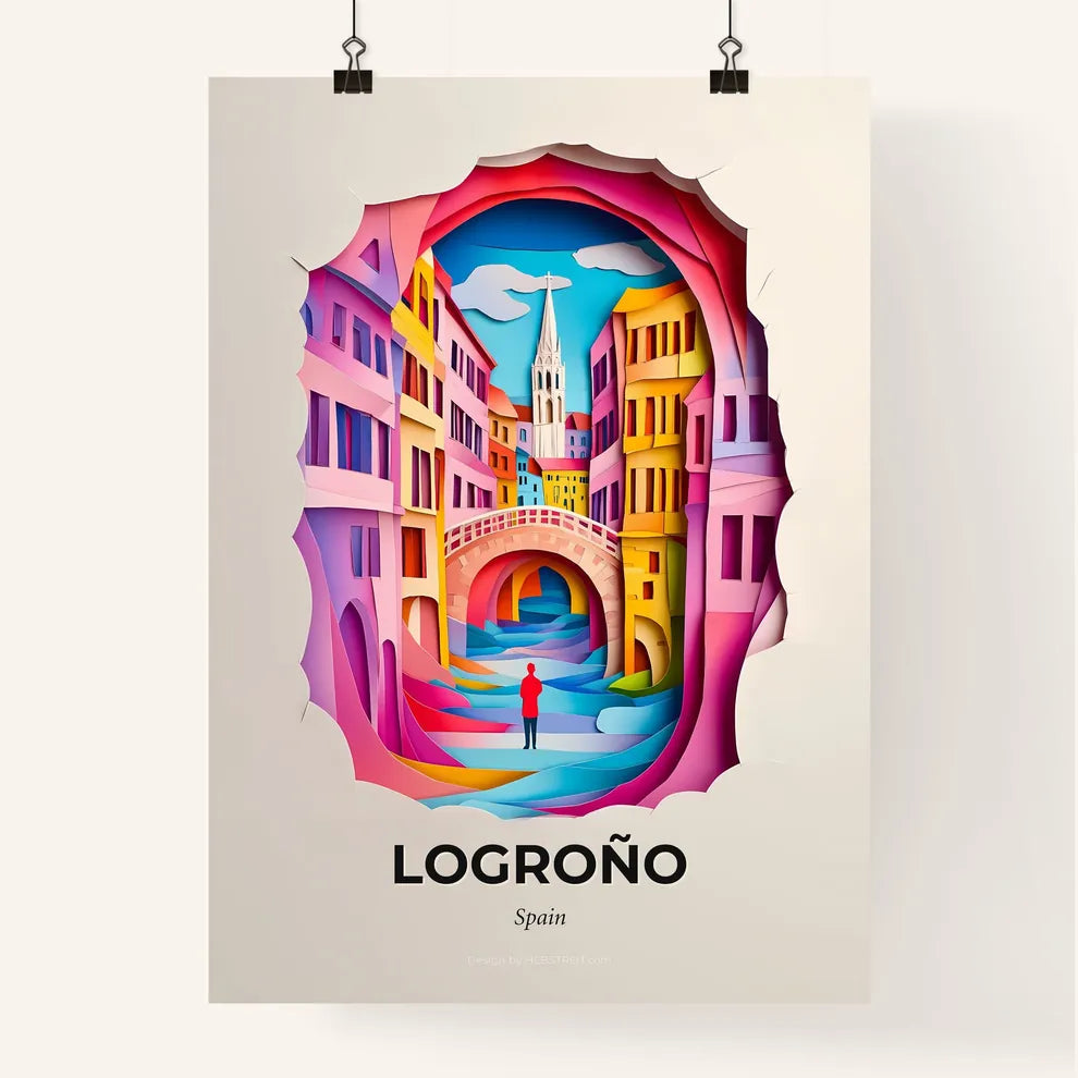 Vivid Logroño, Spain, Colorful Poster