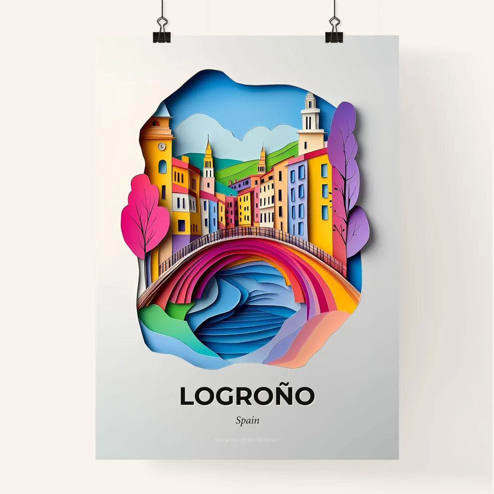 Vivid Logroño, Spain, Colorful Poster